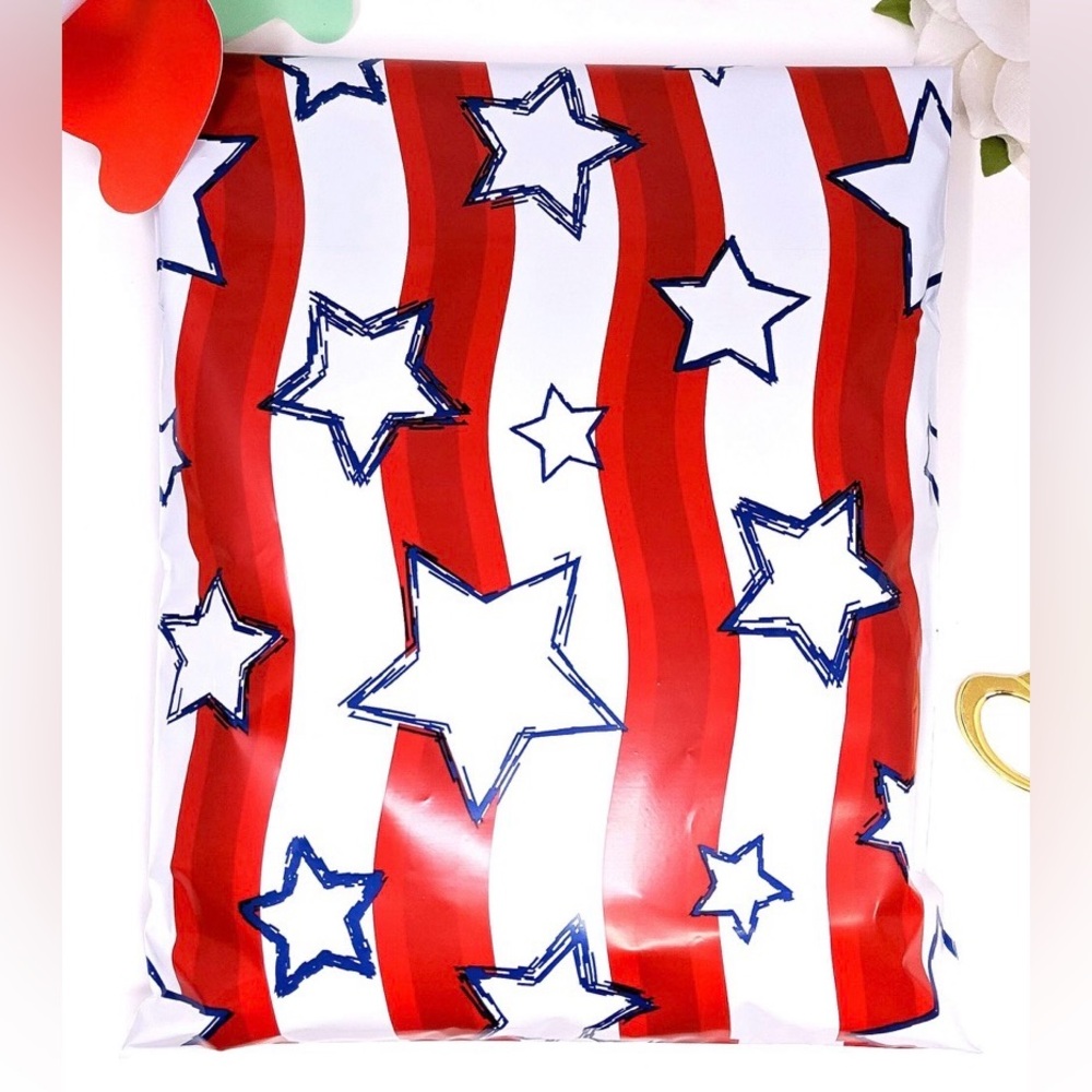 25 Poly Mailers 10x13 | Set of 25 ❤️🤍💙